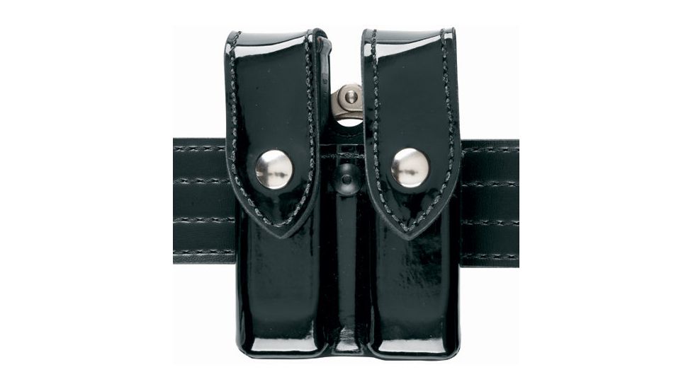 Safariland 72 Mag/Cuff Pouch, Top Flap - Hi Gloss Black, Ambidextrous 72-76-9