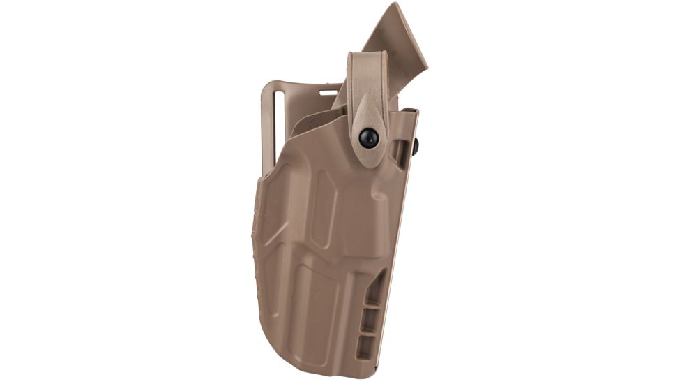 Safariland 7360 7TS ALS/SLS Mid-Ride Level III Retention Duty Holster, Beretta 92, Right, Plain FDE Brown, 7360-73-551