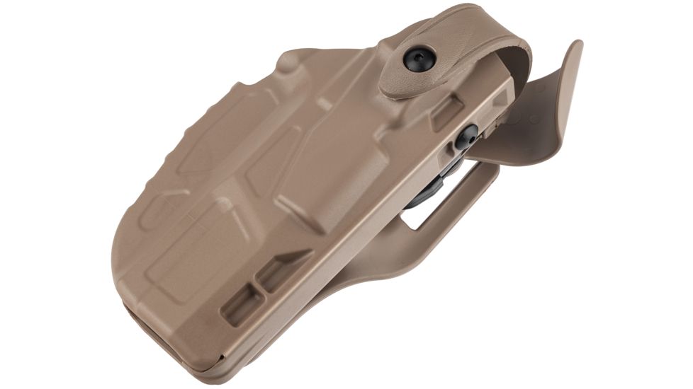 Safariland 7360 7TS ALS/SLS Mid-Ride Level III Retention Duty Holster, Smith &amp; Wesson M&amp;P 9/40, Right, Plain FDE Brown, 7360-219-551