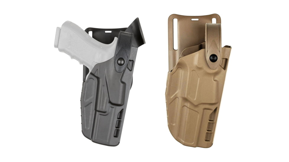 Safariland 7360RDS 7TS ALS/SLS Mid-Ride Duty Holster, Black, FDE Brown, Plain Black