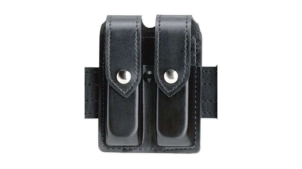 Safariland 77 Double Handgun Magazine Pouch - Plain Black, Ambidextrous 77-383-2HS