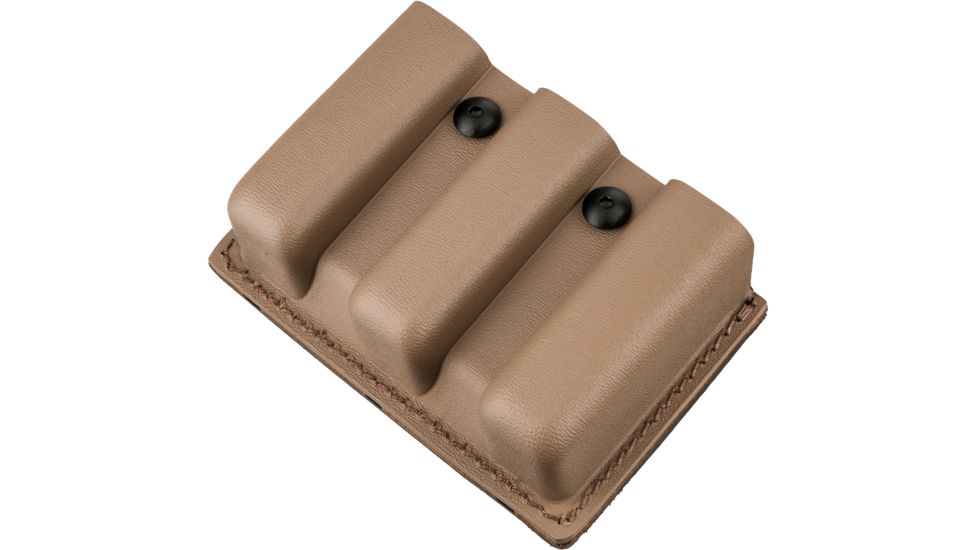 Safariland 775 Slim Open-Top Triple Mag Pouch, Double Stacked 9mm Mags Gl17, 22, STX Tactical Flat Dark Earth, Ambi Shroud Mount 775-83-553