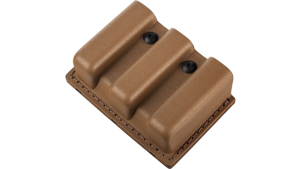Safariland 775 Slim Open-Top Triple Mag Pouch, Double Stacked 9mm Mags Gl17, 22, STX Tactical Coyote Brown, Ambi Shroud Mount 775-83-763