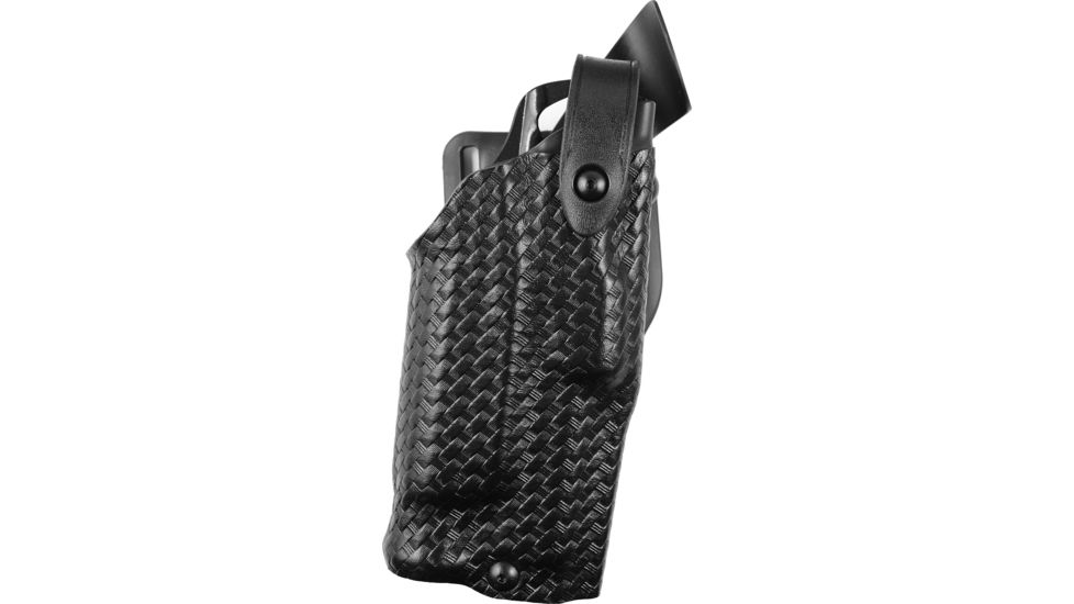 Safariland 6360 ALS/SLS Mid-Ride LVL III  Holster, SA 1911-A1 Operator, SureFire X200/X300/X300U, Right, Basketweave, Black, 6360-560-81