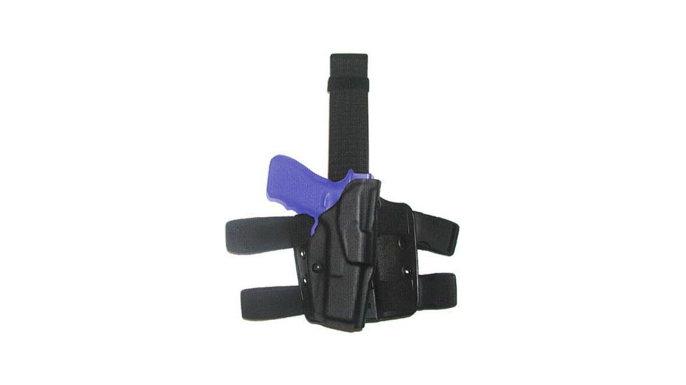 Safariland ALS Tactical Thigh Holster, Right Hand, STX Tactical Black Leg Shroud Single Strap 6354-53-131-SP10