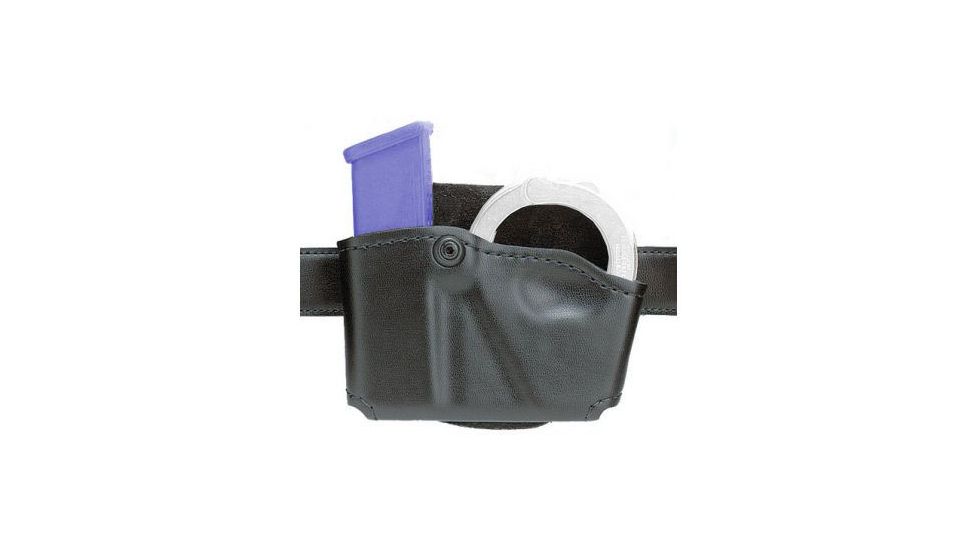 Safariland Concealment Magazine Holder, Paddle, Single w/Cuff Pouch - STX Basket Weave Black 573-53-482