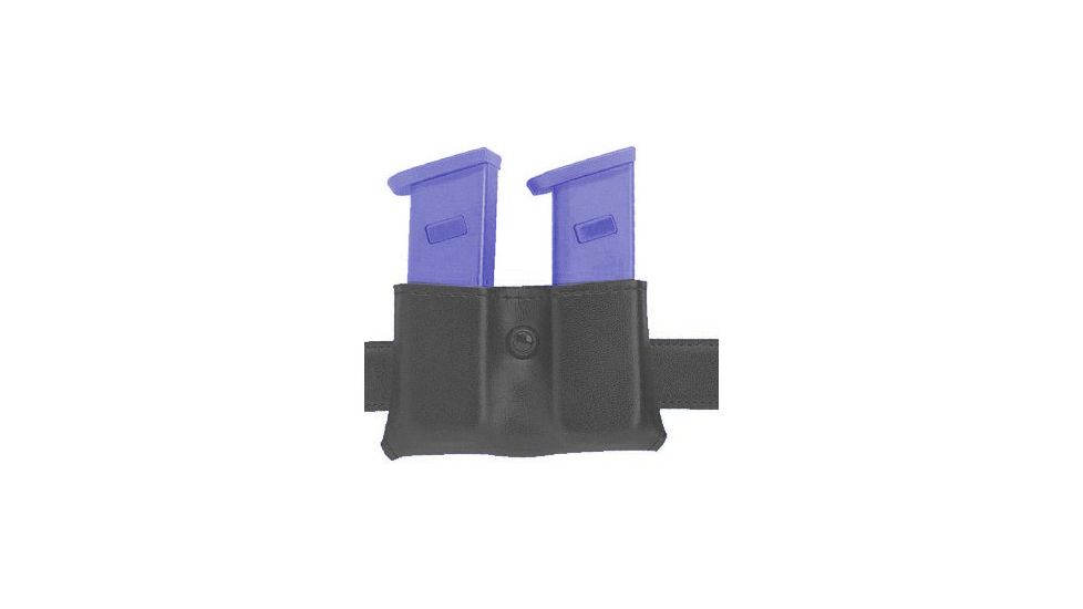 Safariland 079 Concealment Magazine Holder, Snap-On, Double - Plain Black, Ambidextrous, 2in. Belt Loop Slot 079-83-6-2