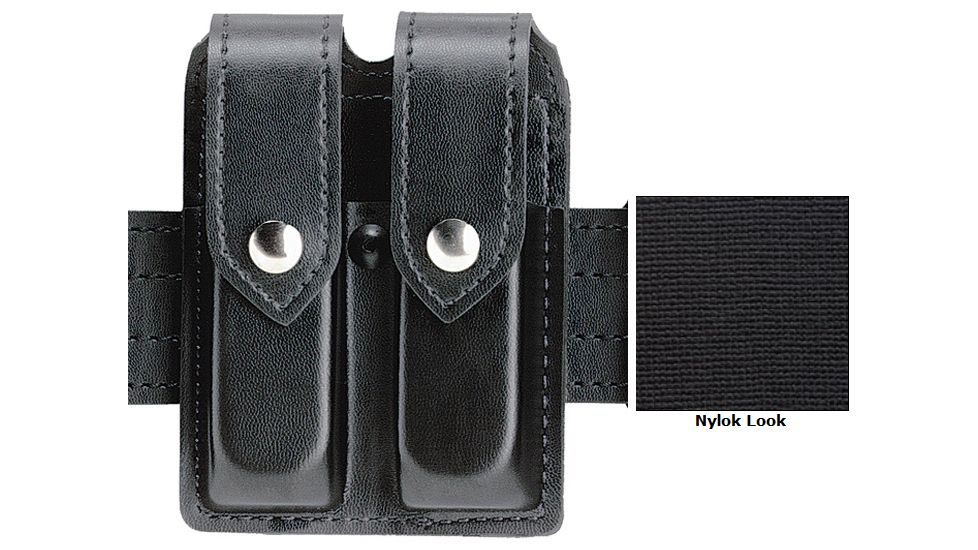 Safariland Double Mag Pouch w/Flap Nylok Black Fits Glock 17 78-83-22PBL