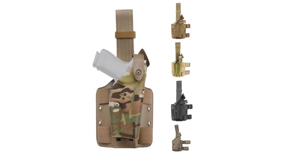 Safariland Model 6004USN SLS Low Drop-Leg Glock Holster, Black, Coyote Tan, Khaki, Multi Cam, Ranger Green