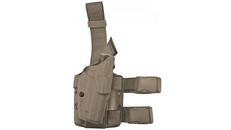 Safariland Model 6004USN SLS Low Drop-Leg Holster, Glock 17/22/31 w/SF X400 Light, Right Hand, Cordura Ranger Green, 6004USN-8314-731