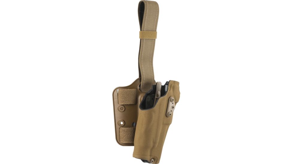 Safariland Model 6354DO ALS Drop Leg Holster, Glock 19/23/32 w/ITI M3, Left Hand, Cordura, Double Strap, Coyote Brown, 6354DO-2832-742