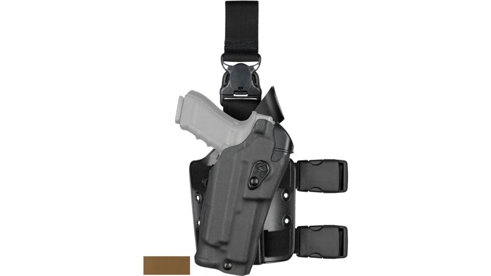 Safariland Model 6355 ALS Drop-Leg Holster, Glock 20/21 w/ITI M3 Light, Right Hand, STX Coyote Brown, 6355-3832-761