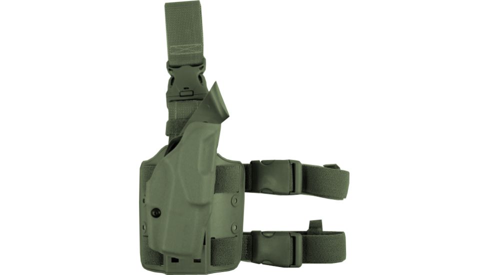 Safariland Model 6355 ALS Drop-Leg Holster, Glock 17/22/31 w/ITI M3 Light, Right Hand, STX OD Green, 6355-832-561