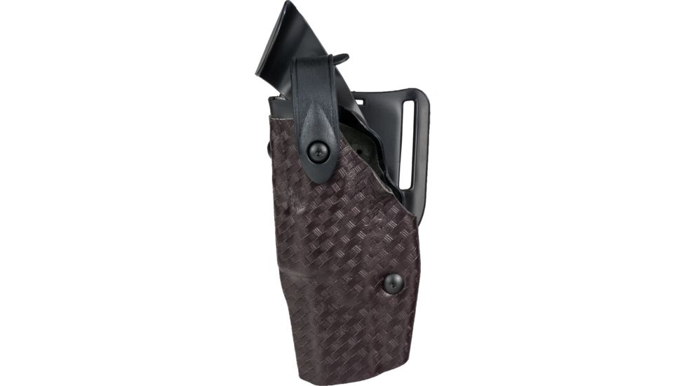 Safariland Model 6360 ALS/SLS Mid-Ride Level-III Duty Holster, Glock 17/22/31 w/ITI M3 Light, Left Hand, Cordovan Basket Weave, 6360-832-072