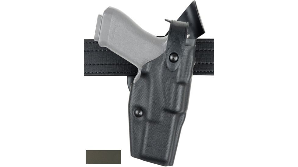 Safariland Model 6360 ALS/SLS Mid-Ride Level-III Duty Holster, Glock 17/22/31 w/ITI M3 Light, Right Hand, STX OD Green, 6360-832-561