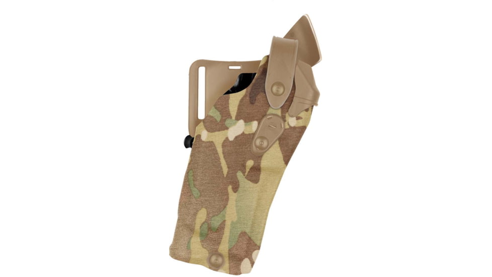 Safariland Model 6360RDS ALS/SLS Mid-Ride Level-III Duty Holster, Glock 34/35, SureFire X300U, Left, Cordura, Multi Cam, 6360RDS-6832-702