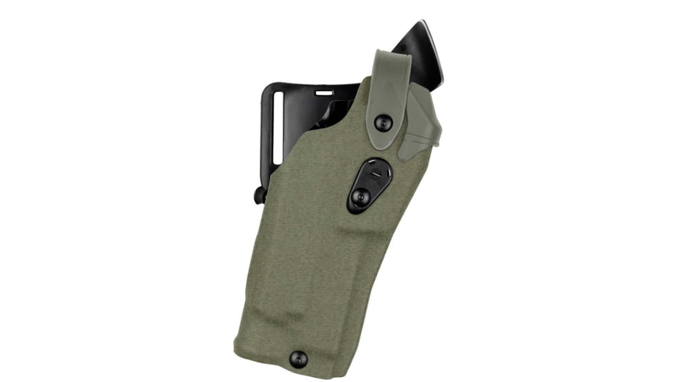 Safariland Model 6360RDS ALS/SLS Mid-Ride Level-III Duty Holster, Glock 19/23, Insight Technology M3, Left, Cordura, Ranger Green, 6360RDS-2832-732