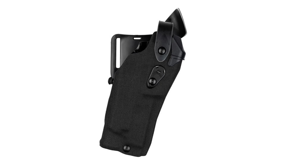 Safariland Model 6360RDS ALS/SLS Mid-Ride Level-III Duty Holster, Glock 34/35, SureFire X400U, Left, Cordura, Black, 6360RDS-68314-782