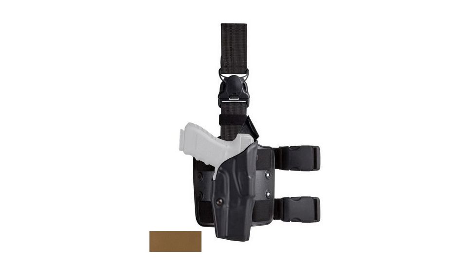Safariland Model 6385 ALS/OMV Drop-Leg Holster, Glock 19/23/32, Right Hand, STX Coyote Brown, 6385-283-761