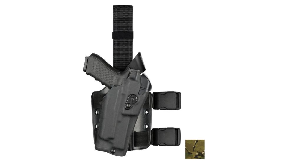 Safariland Model 6354RDS-SP10 ALS Drop Leg Holster, S&amp;W M&amp;P 9mm/.40 &amp; M&amp;P 2.0 .40 only w/Sure Fire X300, Right Hand, Cordura, Single Strap, Drop Flex Adapter, Multi Cam, 6354RDS-2192-701-MS25