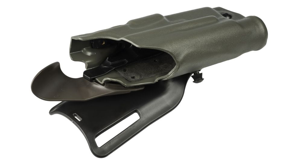 Safariland Model 6395 ALS Low-Ride Level-I Duty Holster, Glock 19/23/32 w/ITI M3 Light, Right Hand, STX OD Green, 6395-2832-561