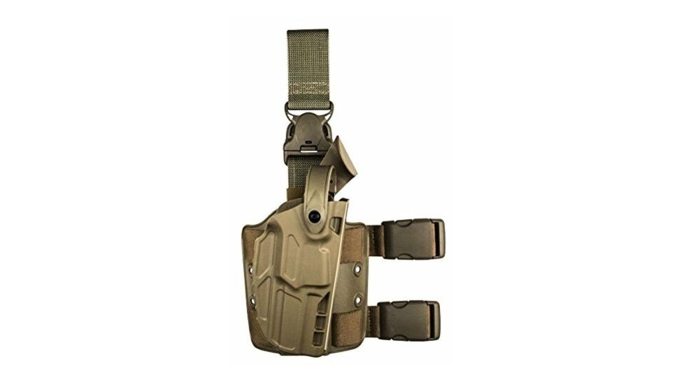 Safariland Model 7005 7TS SLS Drop-Leg Holster, Glock 19/23/32, Right Hand, STX Flat Dark Earth, 7005-283-551