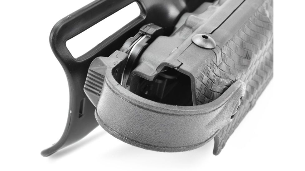 Safariland Model 7280 7TS SLS Mid-Ride Level-II Duty Holster, Glock 20/21, Left Hand, STX Basket Weave Black, 7280-383-482