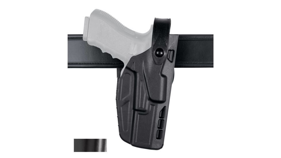 Safariland Model 7280 7TS SLS Mid-Ride Level-II Duty Holster, Glock 20/21, Right Hand, STX Hi-Gloss Black, 7280-383-491