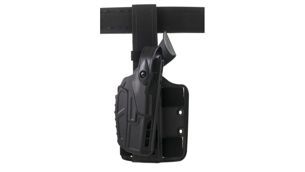 Open Box, Dealer Demo, Safariland 7304 7TS ALS/SLS Level III Retention Tactical Holsters,Glock 17/Glock 22, Standard Double Strap Leg Shroud, Right Hand, Black, 7304-835-411