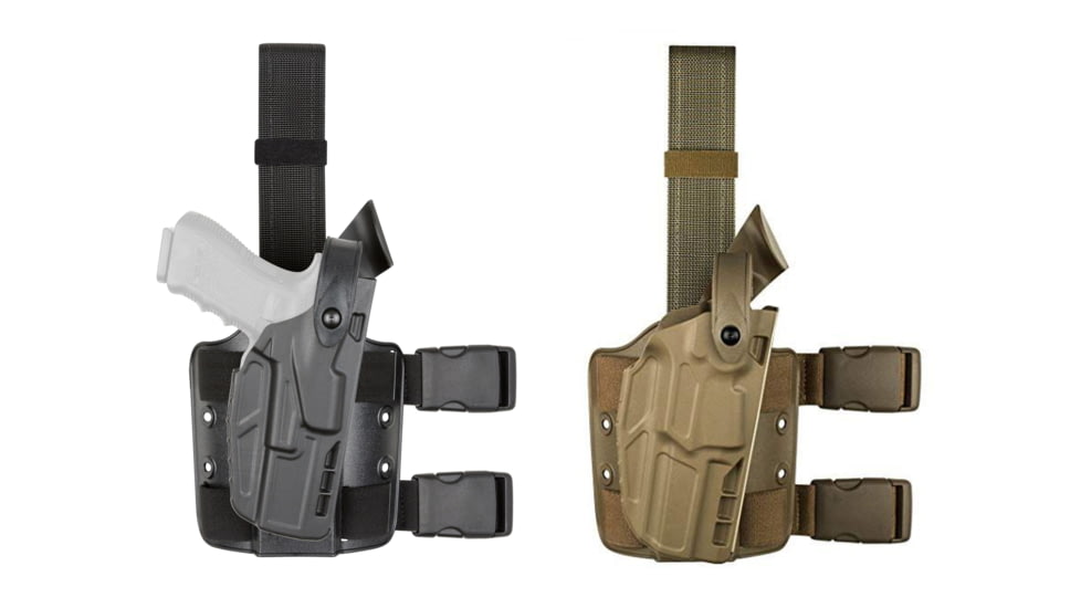 Safariland Model 7354 7TS ALS Drop-Leg Glock Holster, Black, FDE Brown, Flat Dark Earth