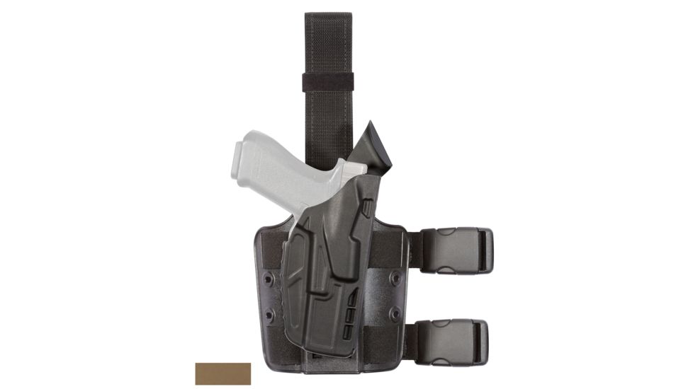 Safariland Model 7354 7TS ALS Drop-Leg Holster, Glock 20/21 w/ITI M3 Light, Right Hand, STX Flat Dark Earth, 7354-3832-551