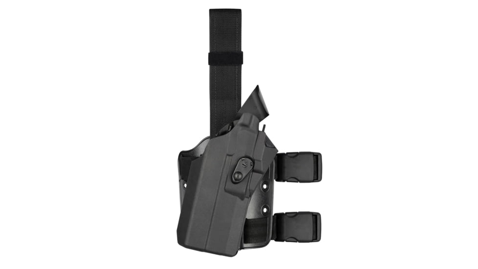 Safariland Model 7354RDS 7TS ALS Tactical Drop Leg Holster, P320, STX Plain, Right, Black, 1329323