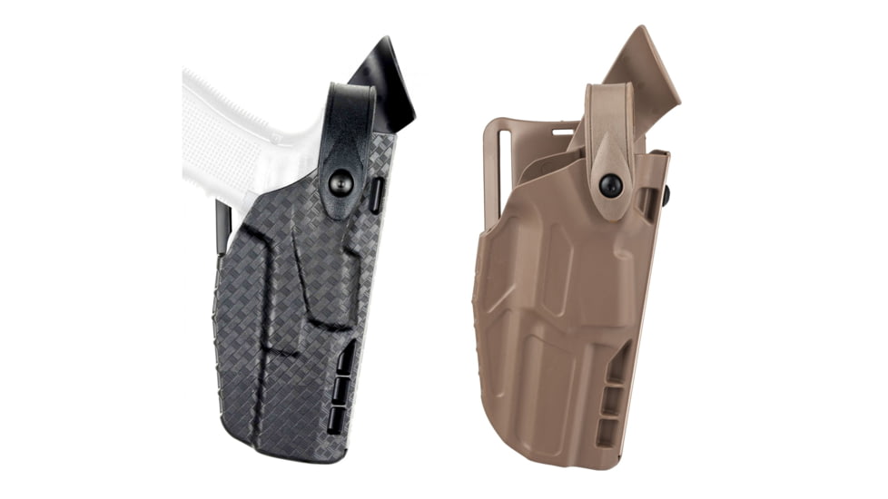 Safariland Model 7360 7TS ALS Mid-Ride Level-III Duty Glock Holster, Black, Flat Dark Earth
