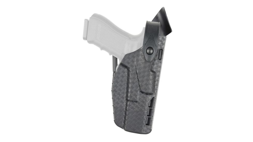 Safariland 7360 7TS ALS/SLS Mid-Ride, Level III Retention Duty Holster, Glock 17 Gen 5, Right, Basketweave Black, 835, 7360-835-481