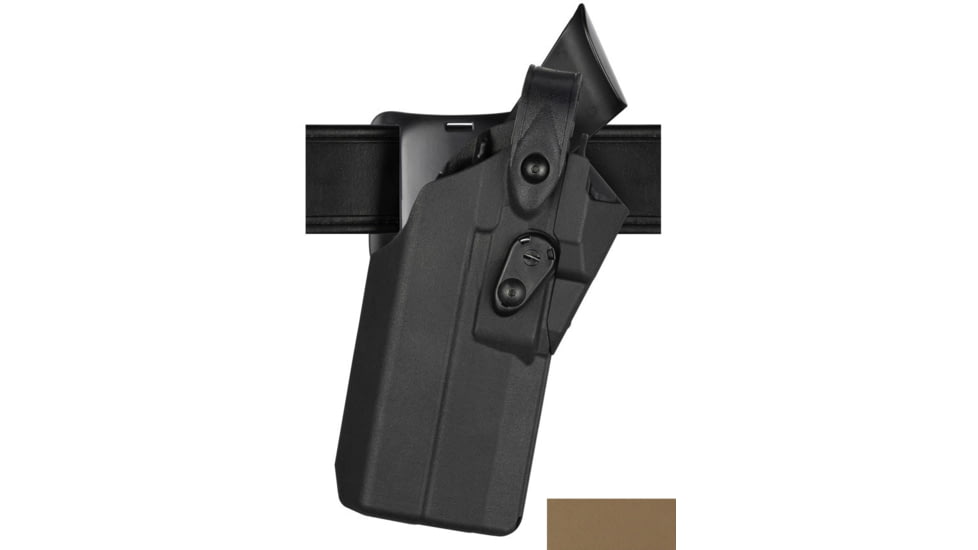 Safariland Model 7360RDS-7TS ALS/SLS Mid-Ride Level III Duty Holster, Glock 17, X300U, Right, Plain FDE Brown, 7360RDS-8325-551