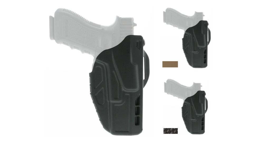 Safariland Model 7376 7TS ALS Hi-Ride Belt Slide Glock Holster, Black, Flat Dark Earth