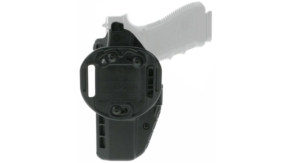Safariland Model 7376 7TS ALS Hi-Ride Belt Slide Holster, Glock 19/23/32, Left Hand, STX Plain Black, 7376-283-412