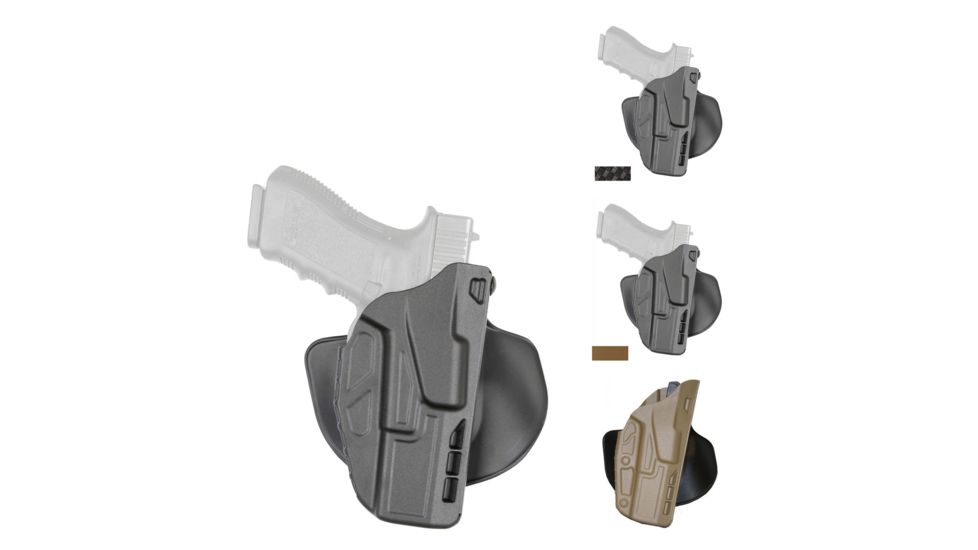 Safariland Model 7378 7TS ALS Paddle/Belt Loop Glock Holster, Black, Coyote Brown, Flat Dark Earth