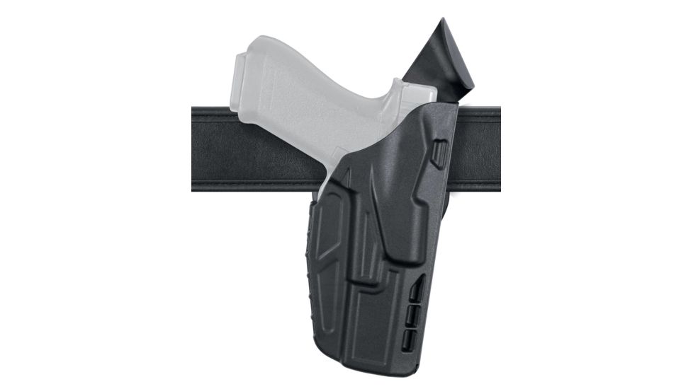 Safariland Model 7390 7TS ALS Mid-Ride Level-I Duty Holster, Glock 17/22/31, Right Hand, STX Plain Black, 7390-83-411