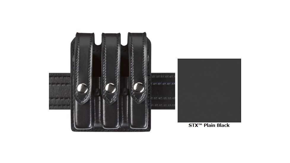 Safariland Model 777 Slim Triple Mag Pouch w/Flap STX Black Colt 1911 777-53-13PBL