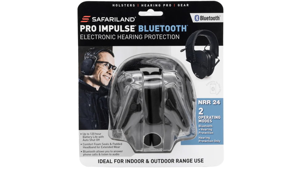 Safariland Pro Impulse Hearing Protection Muff Bluetooth, Black, 1102978
