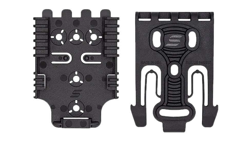 Safariland Quick Locking System Kit, QLS 19 Locking Fork, QLS 22 Receiver Plate, Black, Quick2-kit1-2