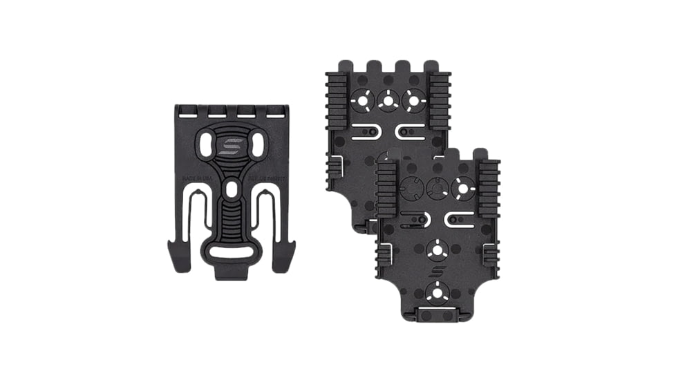 Safariland Quick Locking System Kit, QLS 19 Locking Fork, 2 QLS 22 Receiver Plate, Black, Quick2-Kit3-2