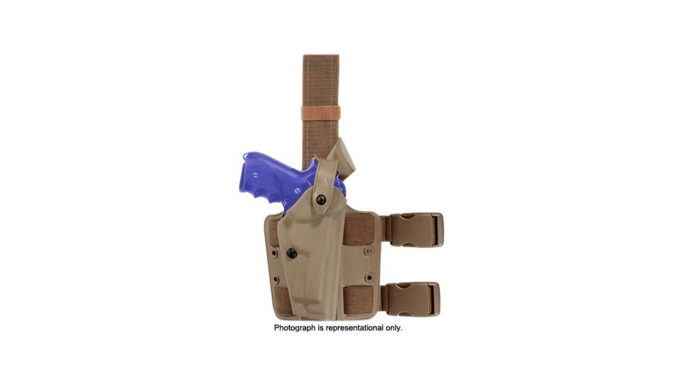 Safariland SLS Tactical Holster, Right Hand, OD Green Leg Shroud Single Strap 6004-94-561-SP10