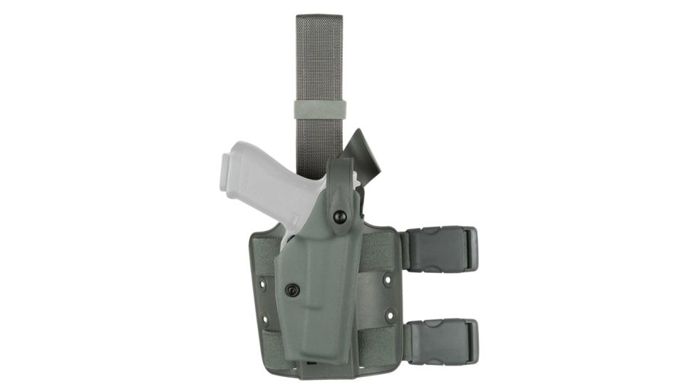 Safariland 6004, SLS Tactical Holster w/Dbl Leg Straps, Browning 4.6in. Bbl., High Power 9mm Canadian Military Version, Foliage Green, Right Hand, 6004-376-541
