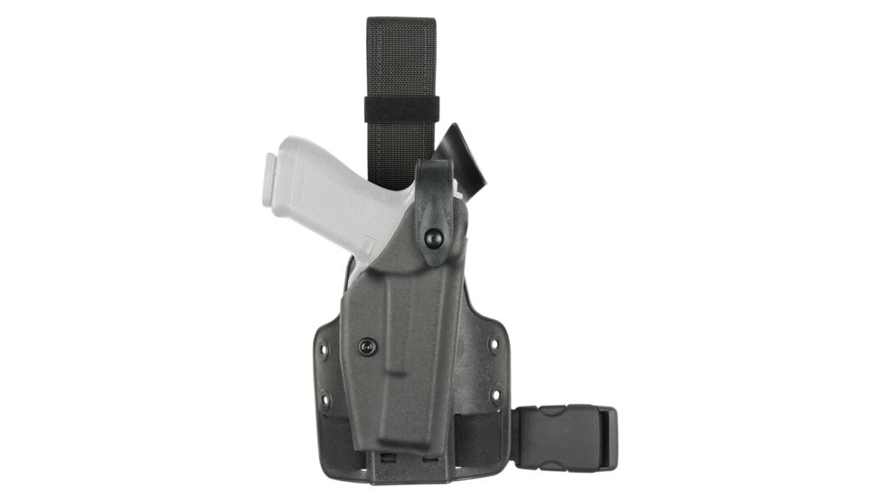 Safariland SLS Tactical Holster, Right Hand, STX Tactical Black Leg Shroud Single Strap 6004-14821-121-SP10