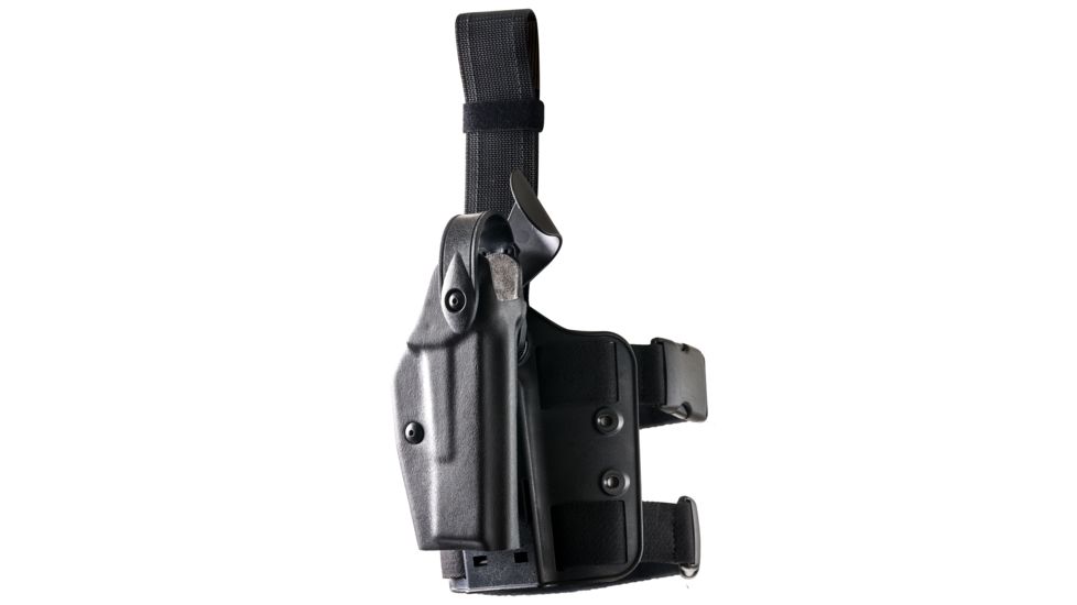 Safariland 6004 SLS Tactical Holster w/Dbl Leg Straps, Springfield Armory XD 9mm, .40, .45 w/ITI M3/M6, TLR-1/TLR-2, SF X200/X300, Las-Tac2 4.0in., STX Tactical, Black, Right Hand, 6004-14821-121