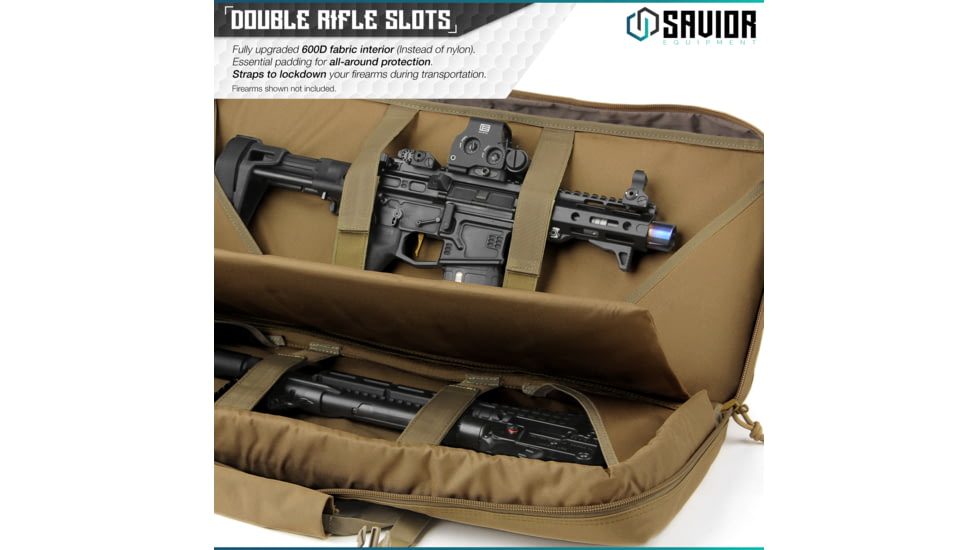 Savior Equipment American Classic Shorty Double Rifle Case, 24in, Dark FDE, RB-2412DG-V1-TN