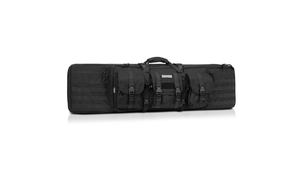 Savior Equipment American Classic Double Rifle Case, Black, 51in L x 12in H, RB-5112DG-V1-BK