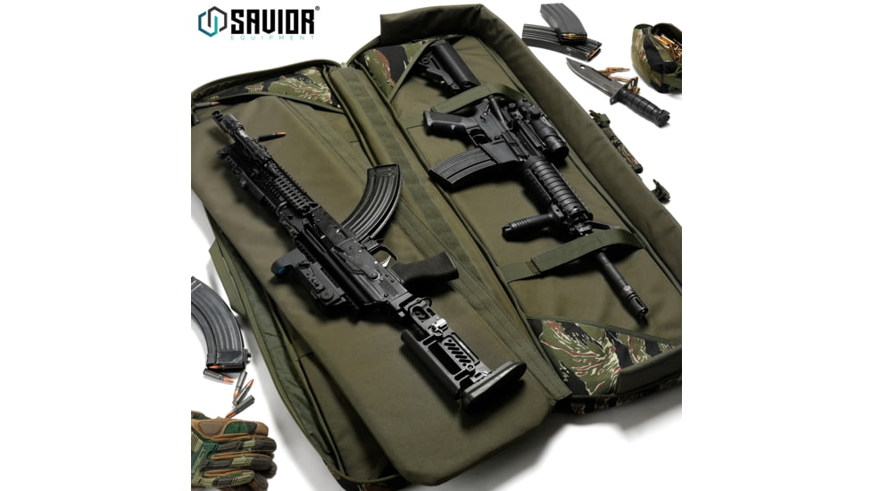 Savior Equipment American Classic Double Rifle Case, Tiger Stripe, 41in L x 12in H, RB-4212DG-V1-TIGR